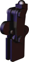 De-Sta-Co - 450 Lb Holding Capacity, Vertical Handle, Manual Hold Down Toggle Clamp - 200° Bar Opening, Weldable Base, Oxide Finish, Forged Alloy Steel - Industrial Tool & Supply