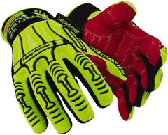 HexArmor - Size 3XL (12), ANSI Cut Lvl A6, Puncture Lvl 4, HPPE Fiber Cut & Puncture Resistant Gloves - 11" Long, Hi-Vis Lime, Paired - Industrial Tool & Supply