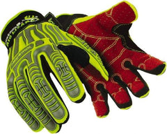 HexArmor - Size L (9), ANSI Cut Lvl 2, Puncture Lvl 2, HPPE Fiber Cut & Puncture Resistant Gloves - 11" Long, Hi-Vis Lime, Paired - Industrial Tool & Supply