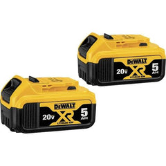 DeWALT - 20 Volt Lithium-Ion Power Tool Battery - 5 Ahr Capacity, 1-1/2 hr Charge Time, Series MAX - Industrial Tool & Supply