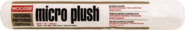 Wooster Brush - 3/4" Nap, 18" Wide Paint Roller - Semi-Rough to Rough Texture, Microfiber - Industrial Tool & Supply