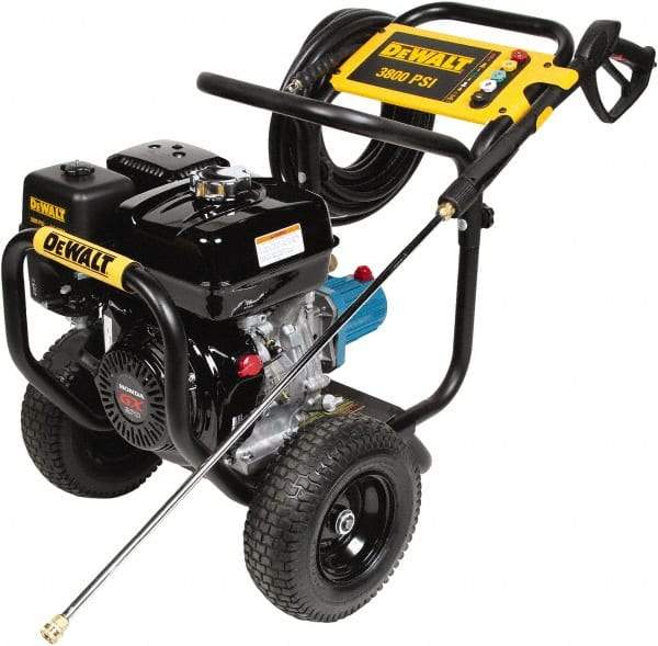DeWALT - Gas, 8.5 hp, 3,800 psi, 3.5 GPM, Cold Water Pressure Washer - CAT Triplex, 50' x 3/8" Hose - Industrial Tool & Supply