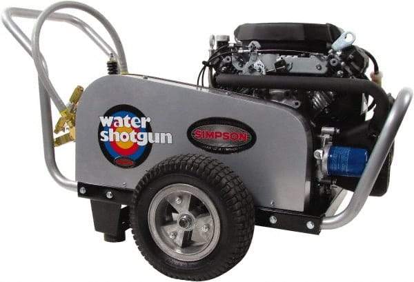 Simpson - Gas, 20.8 hp, 5,000 psi, 5 GPM, Cold Water Pressure Washer - Triplex Plunger, 50' x 3/8" Hose - Industrial Tool & Supply