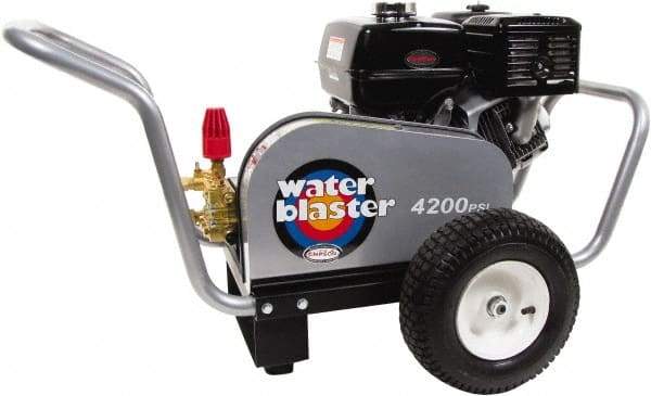 Simpson - Gas, 11.7 hp, 4,200 psi, 4 GPM, Cold Water Pressure Washer - AAA Triplex, 50' x 3/8" Hose - Industrial Tool & Supply