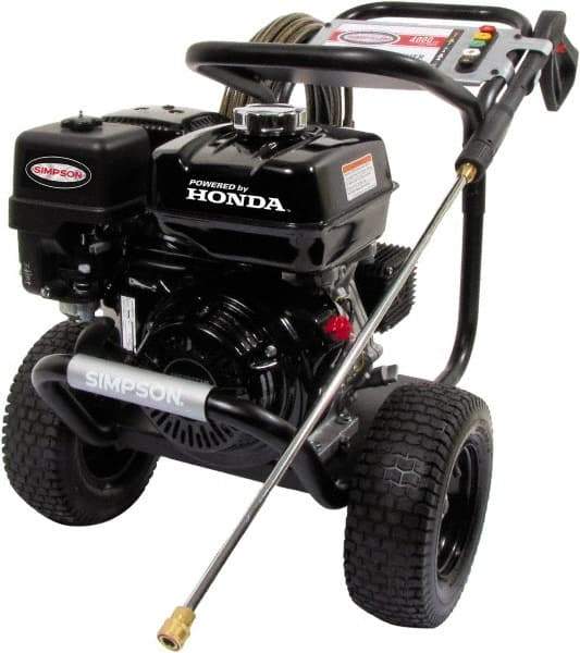 Simpson - Gas, 8.5 hp, 4,000 psi, 2.8 GPM, Cold Water Pressure Washer - AAA Triplex, 50' x 3/8" Hose - Industrial Tool & Supply