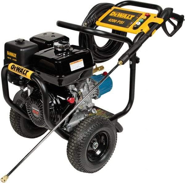 DeWALT - Gas, 11.7 hp, 4,200 psi, 4 GPM, Cold Water Pressure Washer - CAT Triplex, 50' x 3/8" Hose - Industrial Tool & Supply