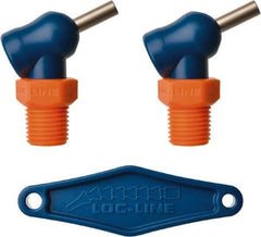 Loc-Line - 1/4" Hose Inside Diam x 5/32" Nozzle Diam, High-Pressure Coolant Hose Nozzle - NPT, for Use with Loc-Line Modular Hose System, 2 Pieces - Industrial Tool & Supply