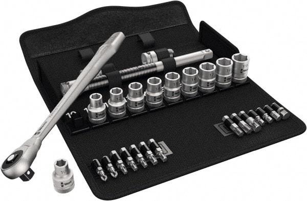 Wera - 1/2" Drive Standard Socket Set - 3/8 to 13/16" - Industrial Tool & Supply