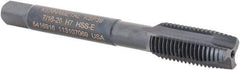 Kennametal - 7/16-20, 3 Flute, Oxide Finish, Vanadium High Speed Steel Spiral Point Tap - Plug Chamfer, Right Hand Thread, 3-5/32" OAL, 22.3mm Thread Length, 8.2mm Shank Diam, Series GOtap - Exact Industrial Supply