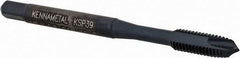 Kennametal - M5x0.80, 2 Flute, Oxide Finish, Vanadium High Speed Steel Spiral Point Tap - Plug Chamfer, Right Hand Thread, 2-3/8" OAL, 12.7mm Thread Length, 4.93mm Shank Diam, 6H Class of Fit, Series GOtap - Exact Industrial Supply