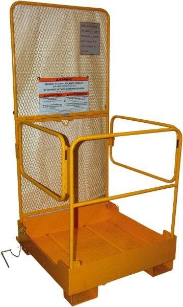 Vestil - 89" Platform - Forklift Work Platform, 600 Lb Capacity, 89-1/2" Platform Height, 37" Base Width x 38" Base Depth - Industrial Tool & Supply