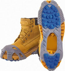 Winter Walking - Size XL, (Women's Size L) Overshoe Cleat - Tungsten Carbide Stud Traction, Gray - Industrial Tool & Supply