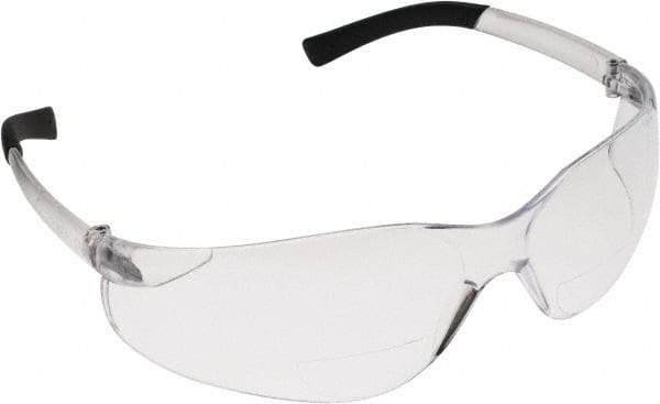 PRO-SAFE - +1, Clear Lenses, Scratch Resistant, Frameless Magnifying Safety Glasses - UV Protection - Industrial Tool & Supply
