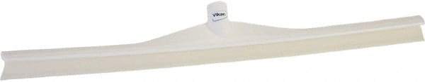 Vikan - 27.56" Rubber Blade Floor Squeegee - Single Edge, White, Plastic Holder - Industrial Tool & Supply
