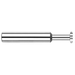 Harvey Tool - 5/8" Cut Diam, 0.0624" Cut Width, 5/8" Shank, Straight-Tooth Woodruff Keyseat Cutter - Exact Industrial Supply