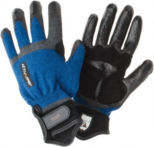 Ansell - Foam Nitrile Work Gloves - Sz. M, Paired - Industrial Tool & Supply
