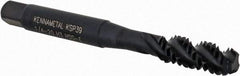Kennametal - 1/4-20 3 Flute 3B Bottoming Spiral Flute Tap - Vanadium High Speed Steel, Oxide Finish, 2-1/2" OAL, Right Hand Flute, Right Hand Thread, H3, Series GOtap\xAE - Exact Industrial Supply