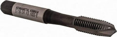 Kennametal - 5/16-24, 3 Flute, TiN/CrC/C Finish, Vanadium High Speed Steel Spiral Point Tap - Plug Chamfer, Right Hand Thread, 2-23/32" OAL, 17.5mm Thread Length, 8.08mm Shank Diam, 3B Class of Fit, Series GOtap - Exact Industrial Supply