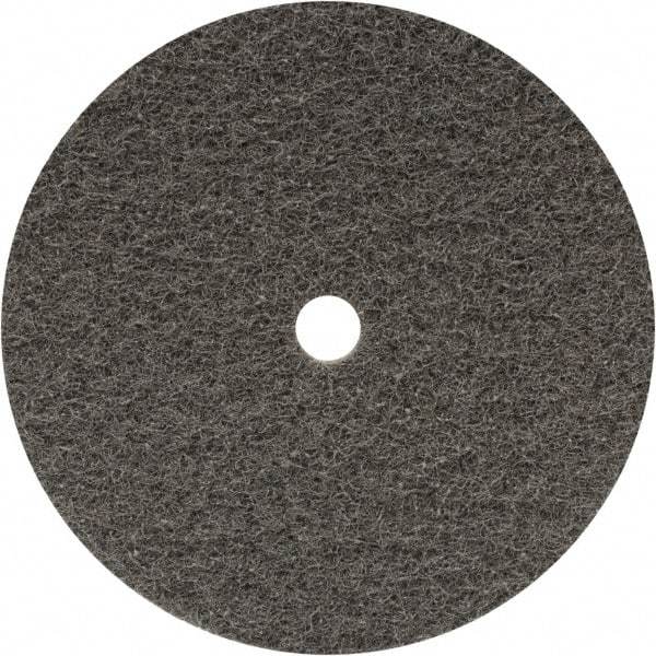 WALTER Surface Technologies - 4-1/2" Super Fine Grade Aluminum Oxide Deburring Disc - 7/16" Center Hole, Hook & Loop Connection, Gray, 11,000 Max RPM - Industrial Tool & Supply