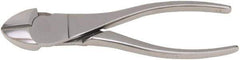 Aven - 7" OAL, 12 AWG Capacity, Diagonal Cutter - 3/4" Jaw Length x 5/8" Jaw Width, Oval Head, Stainless Steel Handle - Industrial Tool & Supply