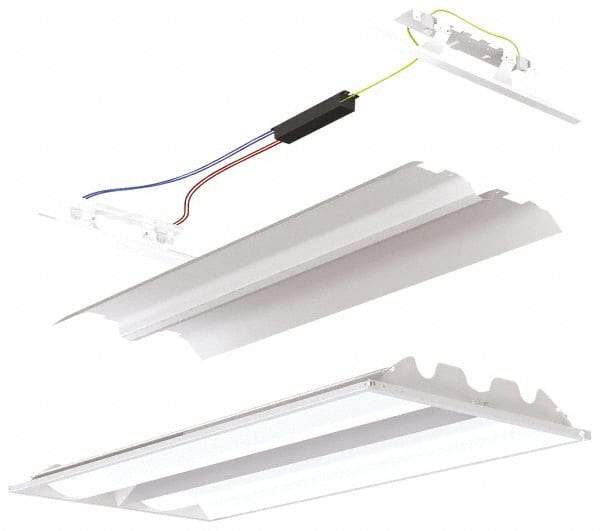 Cooper Lighting - 2 Lamp, 17 Watts, 2 x 2', Electronic Start Troffer Light Fixture Retrofit Kit - White Fluorescent Lamp - Industrial Tool & Supply