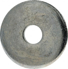Gibraltar - 1/2" Screw, Steel Fender Flat Washer - 17/32" ID x 2" OD, 1/4" Thick, Zinc-Plated Finish - Industrial Tool & Supply