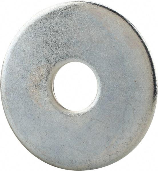 Gibraltar - 5/8" Screw, Steel Fender Flat Washer - 11/16" ID x 2-1/2" OD, 1/8" Thick, Zinc-Plated Finish - Industrial Tool & Supply
