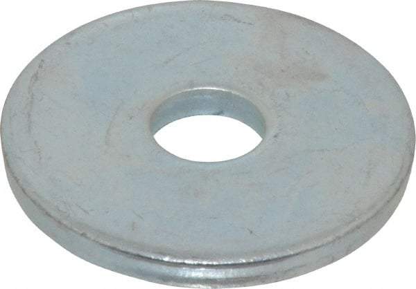 Gibraltar - 5/8" Screw, Steel Fender Flat Washer - 11/16" ID x 2-1/2" OD, 1/4" Thick, Zinc-Plated Finish - Industrial Tool & Supply