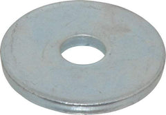 Gibraltar - 5/8" Screw, Steel Fender Flat Washer - 11/16" ID x 2-1/2" OD, 1/4" Thick, Zinc-Plated Finish - Industrial Tool & Supply
