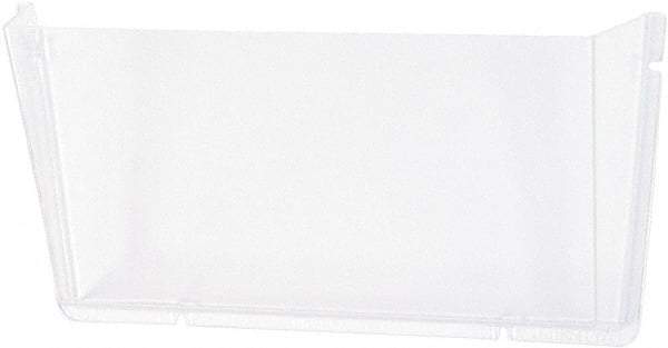 Deflect-o - 14-1/2" Wide x 6-1/2" High x 3" Deep Plastic Wall File - 1 Compartment, Clear - Industrial Tool & Supply