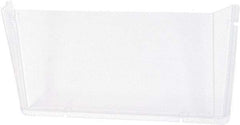 Deflect-o - 14-1/2" Wide x 6-1/2" High x 3" Deep Plastic Wall File - 1 Compartment, Clear - Industrial Tool & Supply