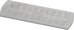 SPI - #80 Wire to #61 Wire Hole Size Drill Gage - 6 Inch Long, 2-1/2 Inch Wide, 20 Holes - Industrial Tool & Supply