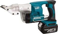 Makita - 2,800 SPM, Pistol Grip Handle, Handheld Cordless Shear - 18 Gauge Cutting Capacity - Industrial Tool & Supply