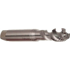 Emuge - M3x0.50 Metric 3 Flute 6H Modified Bottoming Spiral Flute Tap - Cobalt, Bright Finish, 56mm OAL, Right Hand Flute, Right Hand Thread, Series Enorm - Exact Industrial Supply