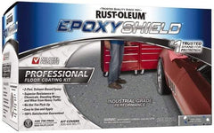 Rust-Oleum - 2 Gal (2) One Gallon Cans Gloss Dark Gray 2 Part Epoxy Floor Coating - <250 g/L VOC Content - Industrial Tool & Supply