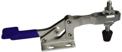 Gibraltar - 500 Lb Holding Capacity, Horizontal Handle, Manual Hold Down Toggle Clamp - 62° Handle Movement, 92° Bar Opening, U-Bar, Flanged Base, Carbon Steel - Industrial Tool & Supply