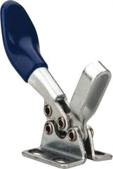 Gibraltar - 60 Lb Holding Capacity, Horizontal Handle, Manual Hold Down Toggle Clamp - 80° Handle Movement, 90° Bar Opening, U-Bar, Flanged Base, Carbon Steel - Industrial Tool & Supply