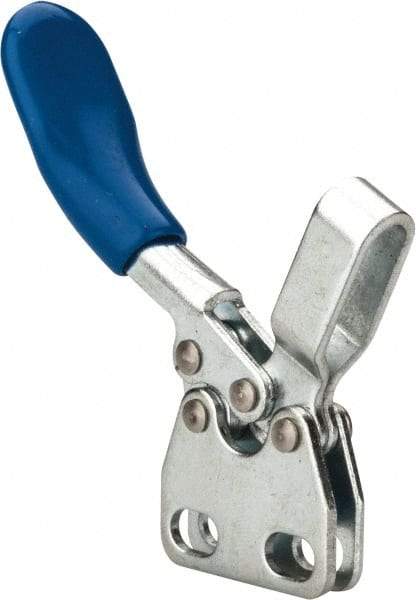 Gibraltar - 60 Lb Holding Capacity, Horizontal Handle, Manual Hold Down Toggle Clamp - 80° Handle Movement, 90° Bar Opening, U-Bar, Straight Base, Carbon Steel - Industrial Tool & Supply