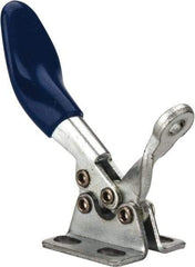 Gibraltar - 60 Lb Holding Capacity, Horizontal Handle, Manual Hold Down Toggle Clamp - 80° Handle Movement, 90° Bar Opening, Solid Bar, Flanged Base, Carbon Steel - Industrial Tool & Supply