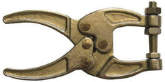 Gibraltar - 200 Lb Load Capacity, 1.13" Throat Depth, 5.13" OAL, Carbon Steel, C Style Plier Clamp - M6x1 Spindle, 2.06" Open Throat Height, Blue Handle - Industrial Tool & Supply