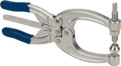 Gibraltar - 700 Lb Load Capacity, 2.72" Throat Depth, 8.5" OAL, Carbon Steel, C Style Plier Clamp - M10x1.5 Spindle, 4.1" Open Throat Height, Blue Handle - Industrial Tool & Supply