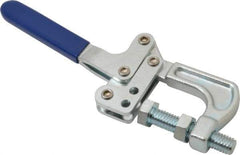Gibraltar - 800 Lb Load Capacity, 1.25" Throat Depth, 8.28" OAL, Carbon Steel Plier Clamp - M12x1.75 Spindle, 2.94" Open Throat Height, Blue Handle - Industrial Tool & Supply