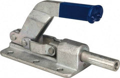 Gibraltar - 800 Lb Load Capacity, Flanged Base, Carbon Steel, Standard Straight Line Action Clamp - 6 Mounting Holes, 0.26" Mounting Hole Diam, 1/2" Plunger Diam, Straight Handle - Industrial Tool & Supply