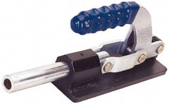 Gibraltar - 7,500 Lb Load Capacity, Flanged Base, Carbon Steel, Standard Straight Line Action Clamp - 6 Mounting Holes, 0.41" Mounting Hole Diam, 0.87" Plunger Diam, Straight Handle - Industrial Tool & Supply