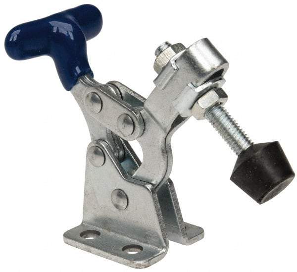 Gibraltar - 150 Lb Holding Capacity, Horizontal Handle, Manual Hold Down Toggle Clamp - 175° Handle Movement, 92° Bar Opening, U-Bar, Flanged Base, Carbon Steel - Industrial Tool & Supply