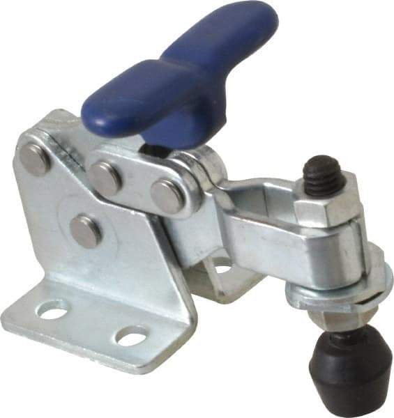 Gibraltar - 350 Lb Holding Capacity, Horizontal Handle, Manual Hold Down Toggle Clamp - 175° Handle Movement, 92° Bar Opening, U-Bar, Flanged Base, Carbon Steel - Industrial Tool & Supply