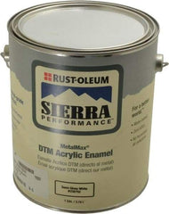 Rust-Oleum - 1 Gal White Semi Gloss Finish Acrylic Enamel Paint - Interior/Exterior, Direct to Metal, <0 gL VOC Compliance - Industrial Tool & Supply