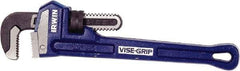 Irwin - 12" Cast Iron Straight Pipe Wrench - 2" Pipe Capacity - Industrial Tool & Supply