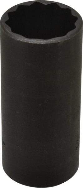 Proto - 1-1/8", 1/2" Drive, Deep Hand Socket - 12 Points, 3-1/4" OAL, Alloy Steel, Black Finish - Industrial Tool & Supply