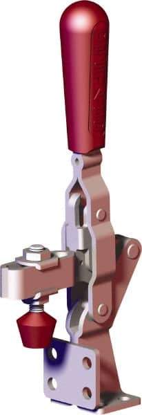De-Sta-Co - 375 Lb Holding Capacity, Vertical Handle, Manual Hold Down Toggle Clamp - 56° Handle Movement, 96° Bar Opening, U-Bar, Flanged Base, Carbon Steel - Industrial Tool & Supply